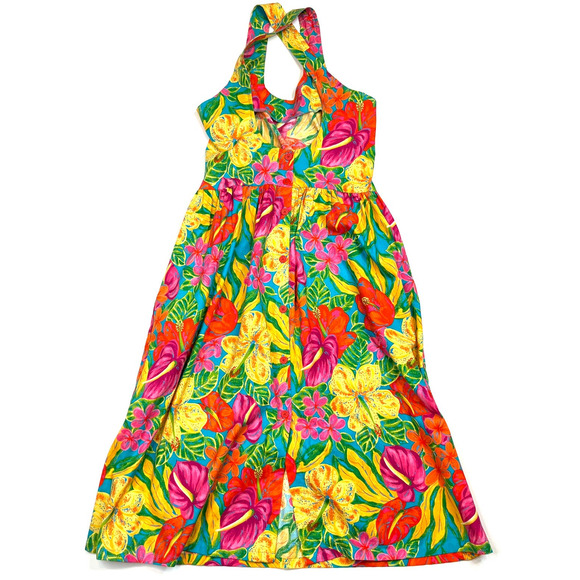 Donna Wilsons Designs | Vintage 80s-90s Floral Tropical Dress Size S - Picture 2 of 6
